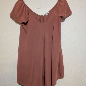 Green Envelope Mauve Off-Shoulder Blouse